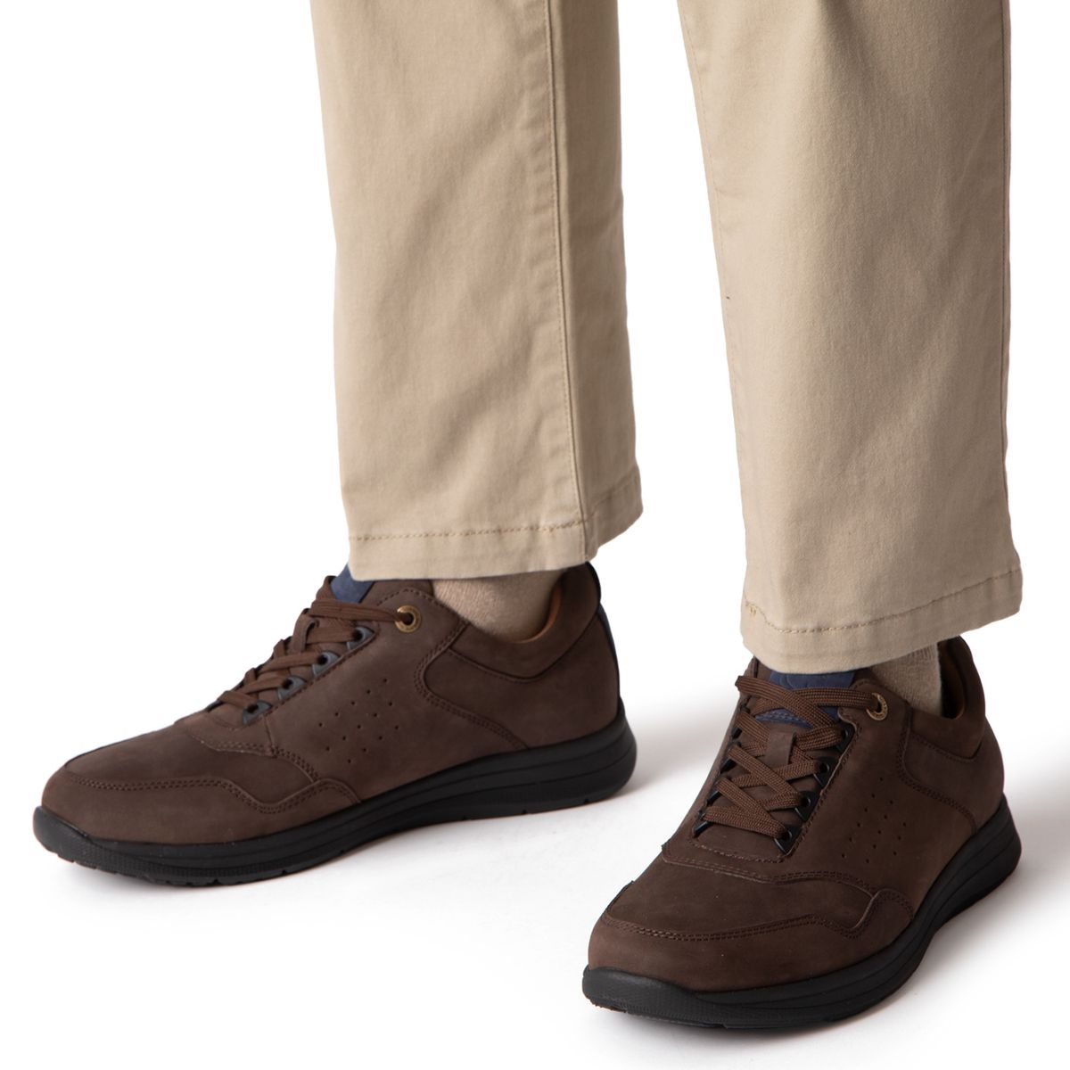 GUANTE - Zapato Casual Hombre Cuero Café Guante