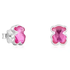 TOUS - Pendientes De Plata Y Rubí Creado En Laboratorio 10 Mm Icon Color Lgg