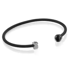 TOUS - Pulsera Esclava De Acero Negro Y Ojo De Halcón Icon Mesh