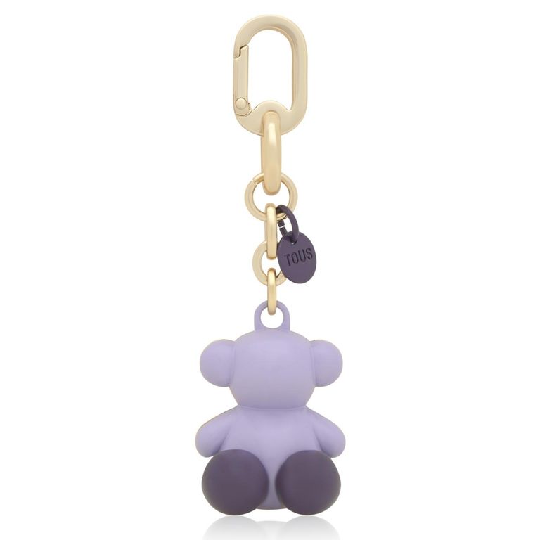 TOUS Llavero Metal Malva Y Dorado Bold Bear