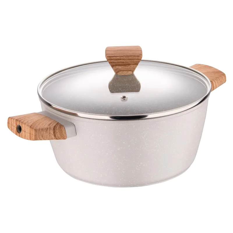 BERGNER - Cacerola C/Tapa Aluminio Forjado Naturally Bergner