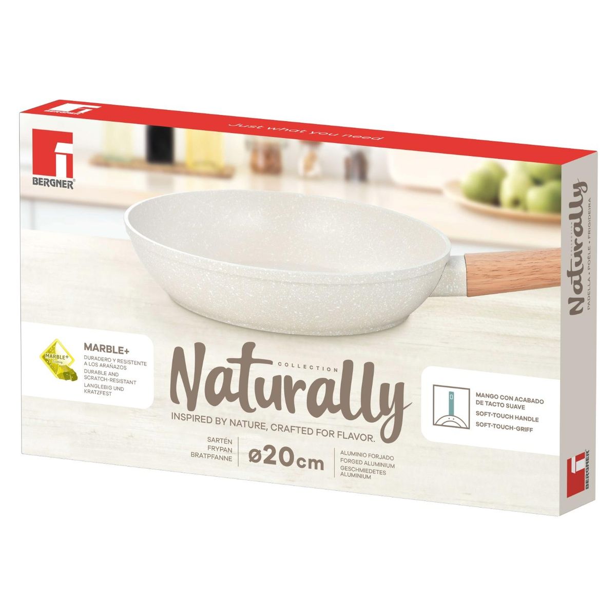 BERGNER - Sartén Aluminio Forjado Naturally Bergner