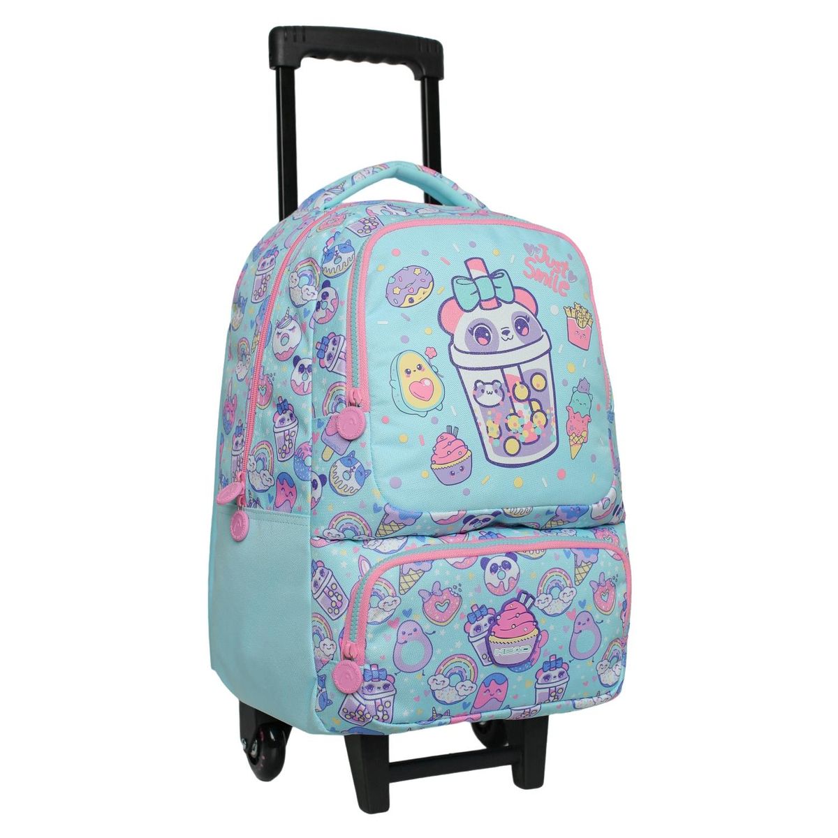 HEAD - Pack Escolar Mochila con rueditas + Lonchera + Estuche