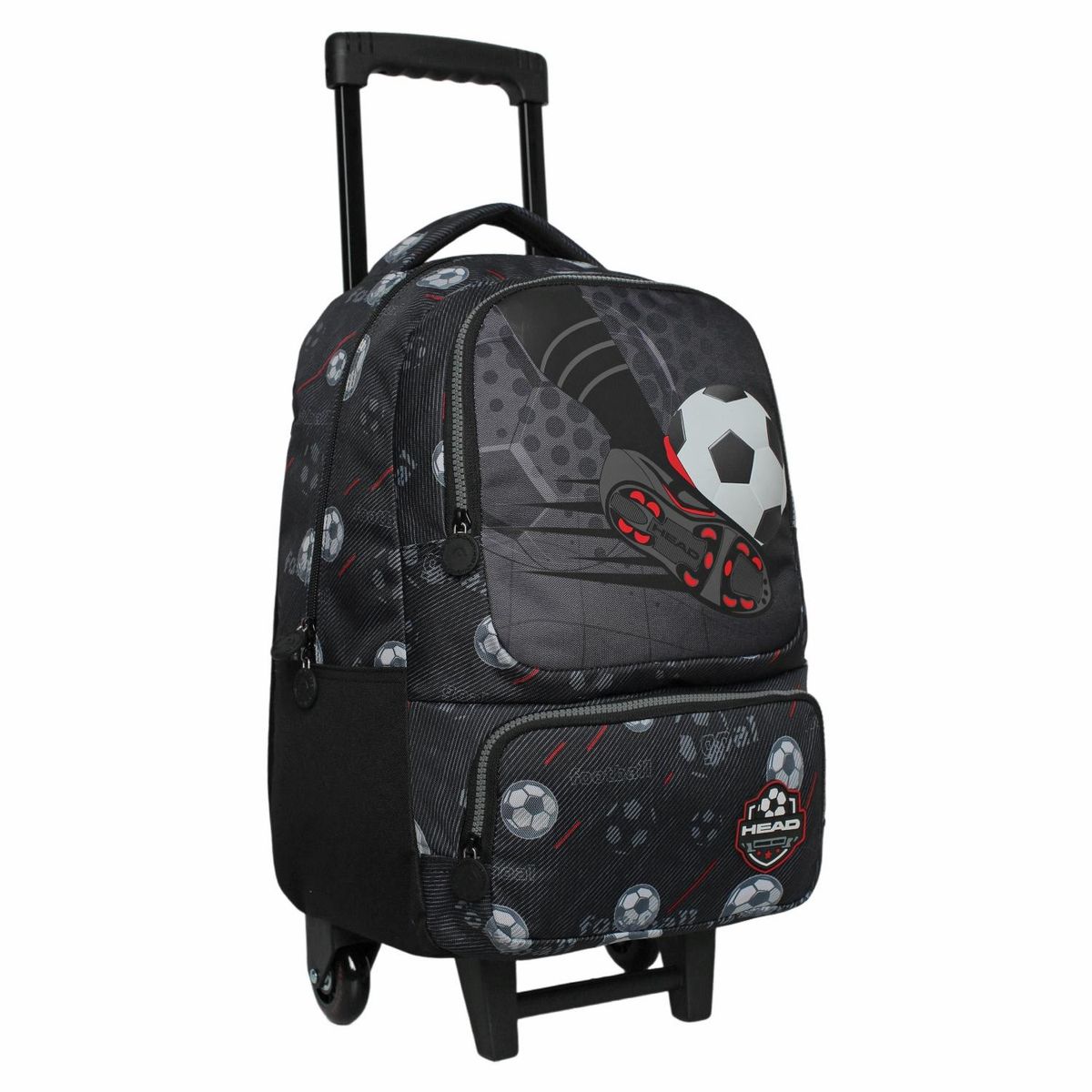 HEAD - Pack Escolar Mochila con rueditas + Lonchera + Estuche
