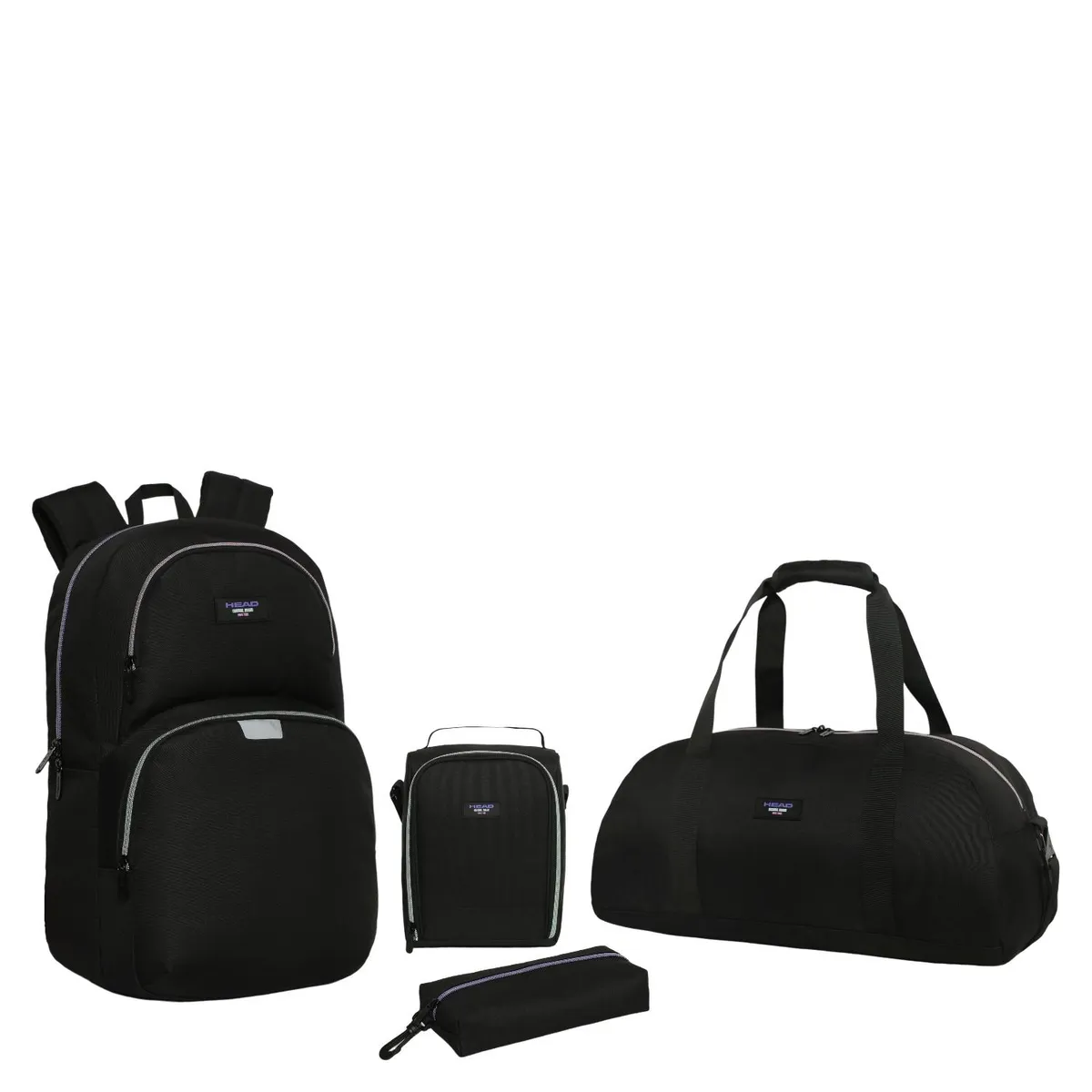 HEAD - Pack Escolar Mochila + Bolso + Lonchera + Estuche Head