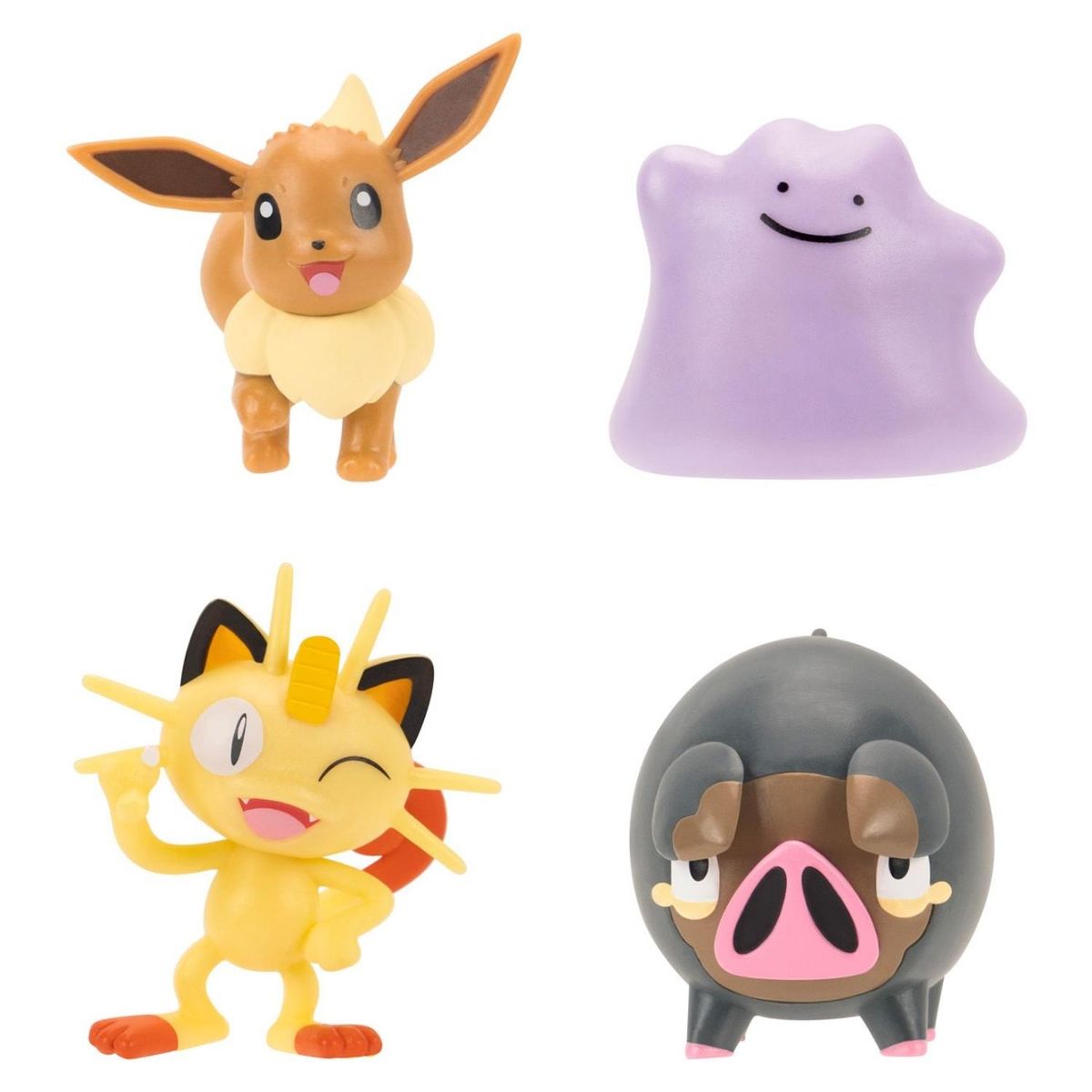 POKEMON - Figura Battle Pack: Meowth + Eevee + Ditto + Lechonk