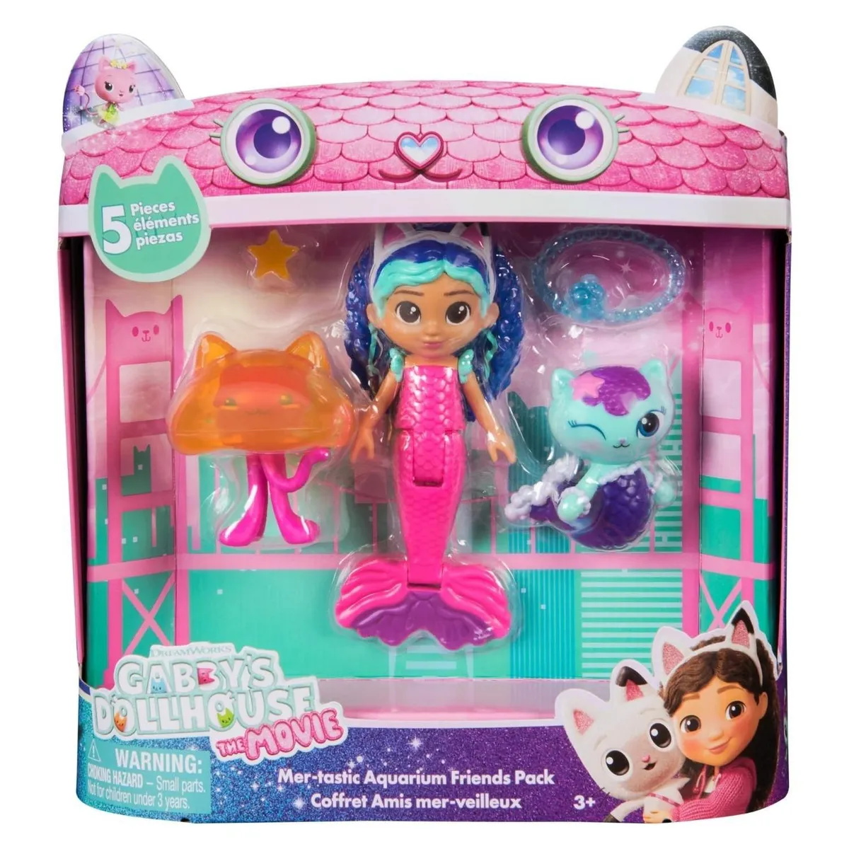 GABBYS DOLLHOUSE - La Casa de Gabby: Set de Amigos del Acuario Fantástico