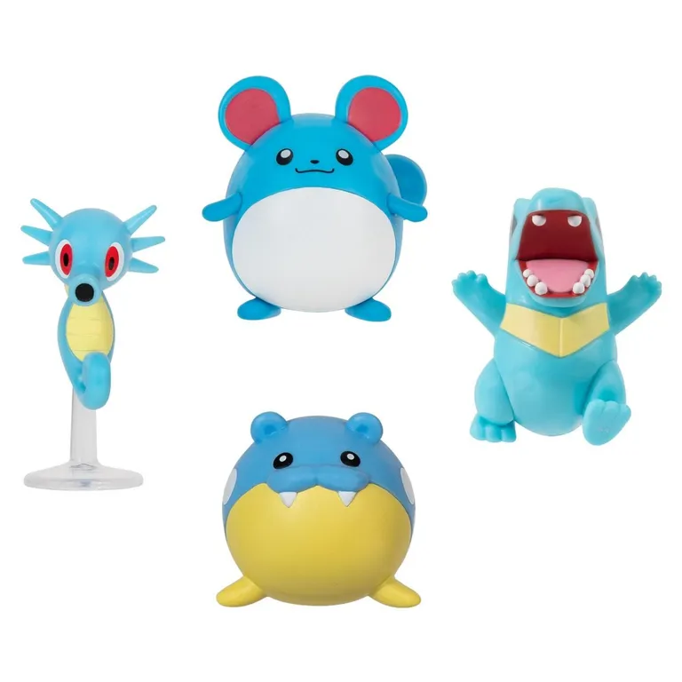 POKEMON Figura Battle Pack: Horsea + Marill + Totodile + Spheal