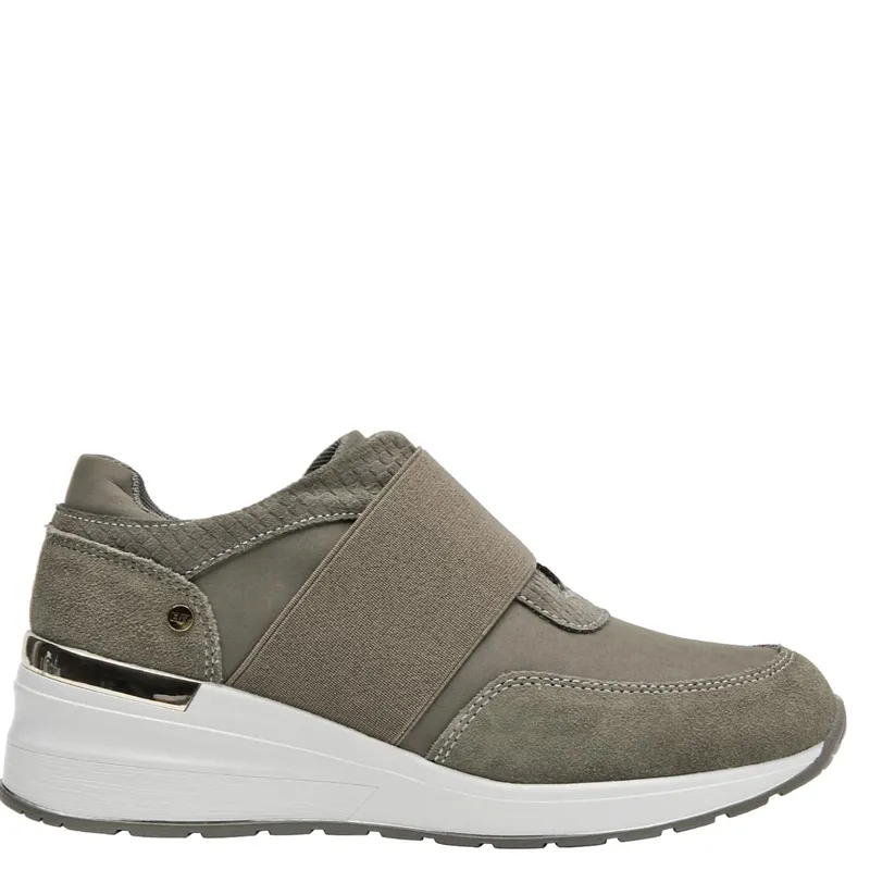 BRUNO ROSSI - Zapatilla Urbana Mujer Cuero Gris Bruno Rossi