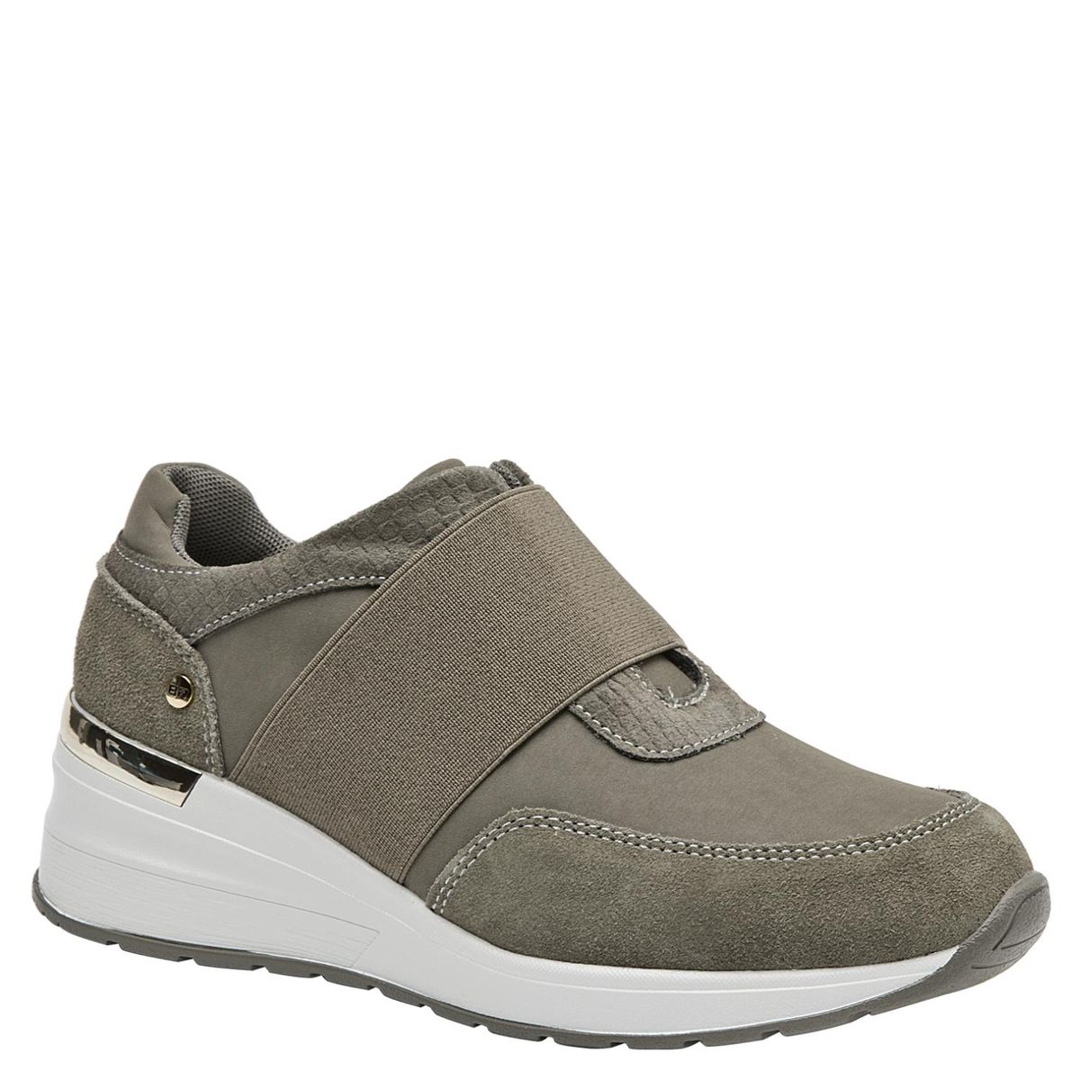 BRUNO ROSSI - Zapatilla Urbana Mujer Cuero Gris Bruno Rossi