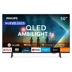 PHILIPS - QLED Smart Tv 50" 4K Pud8250 Ambilight