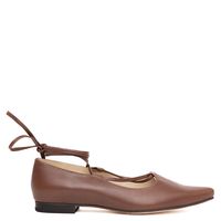 Ballerina Mujer Cuero Café