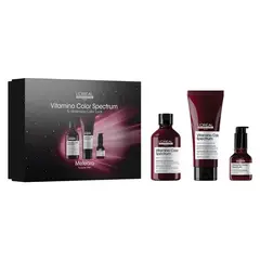 LOREAL PROFESSIONNEL - Set Profesional Cuidado Del Color Profundo Shampoo 300ml + Acondicionador 200ml + Sérum 50ml Vitamino Color Spectrum