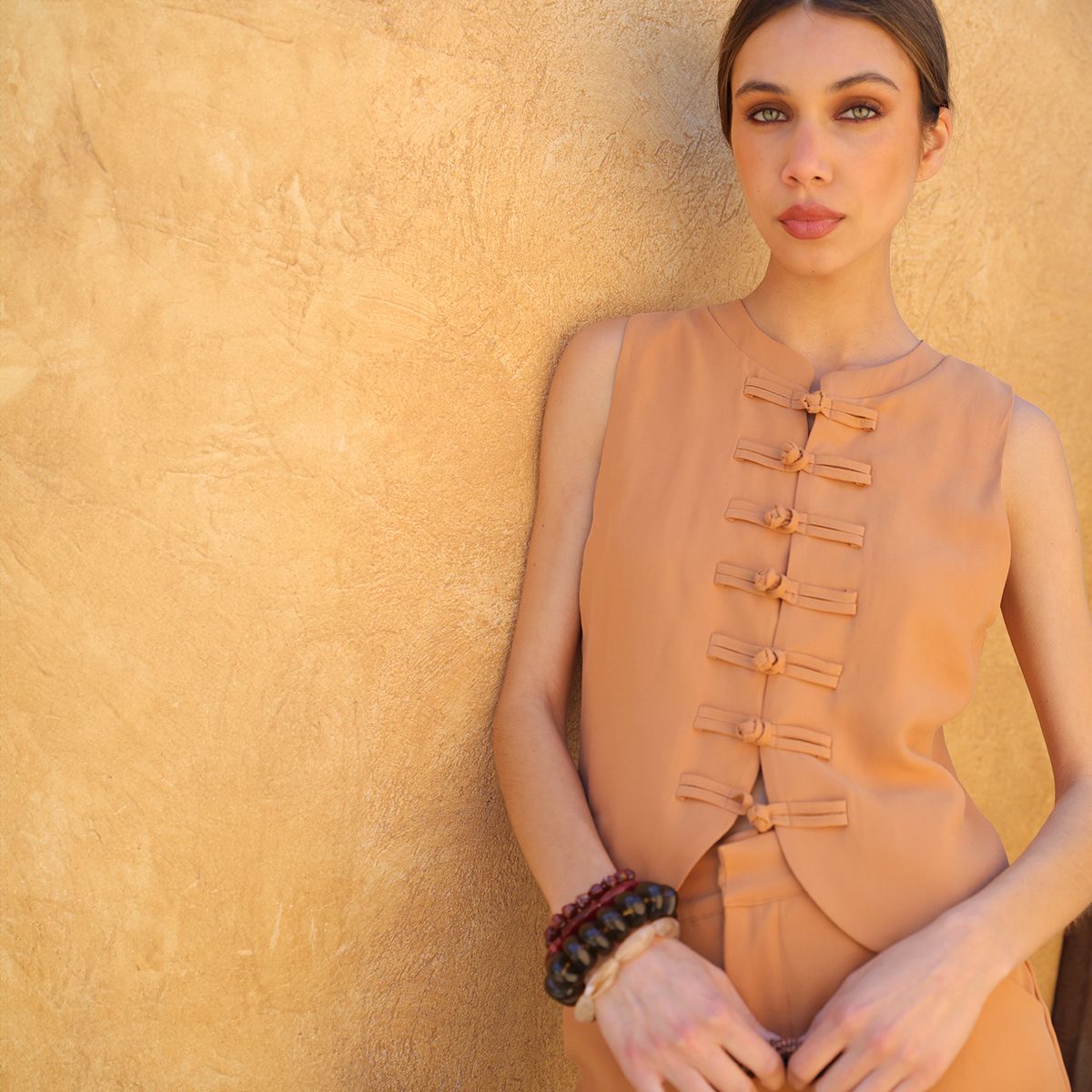 MARINA MIA - Top Frida Camel Mujer Marina Mia