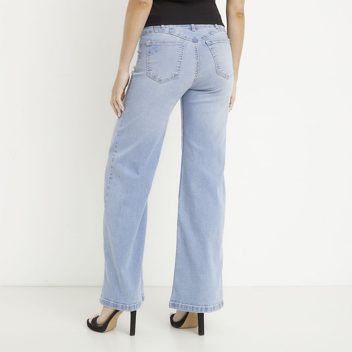 MOSSIMO - Jeans Wide Leg Tiro Medio Mujer Mossimo