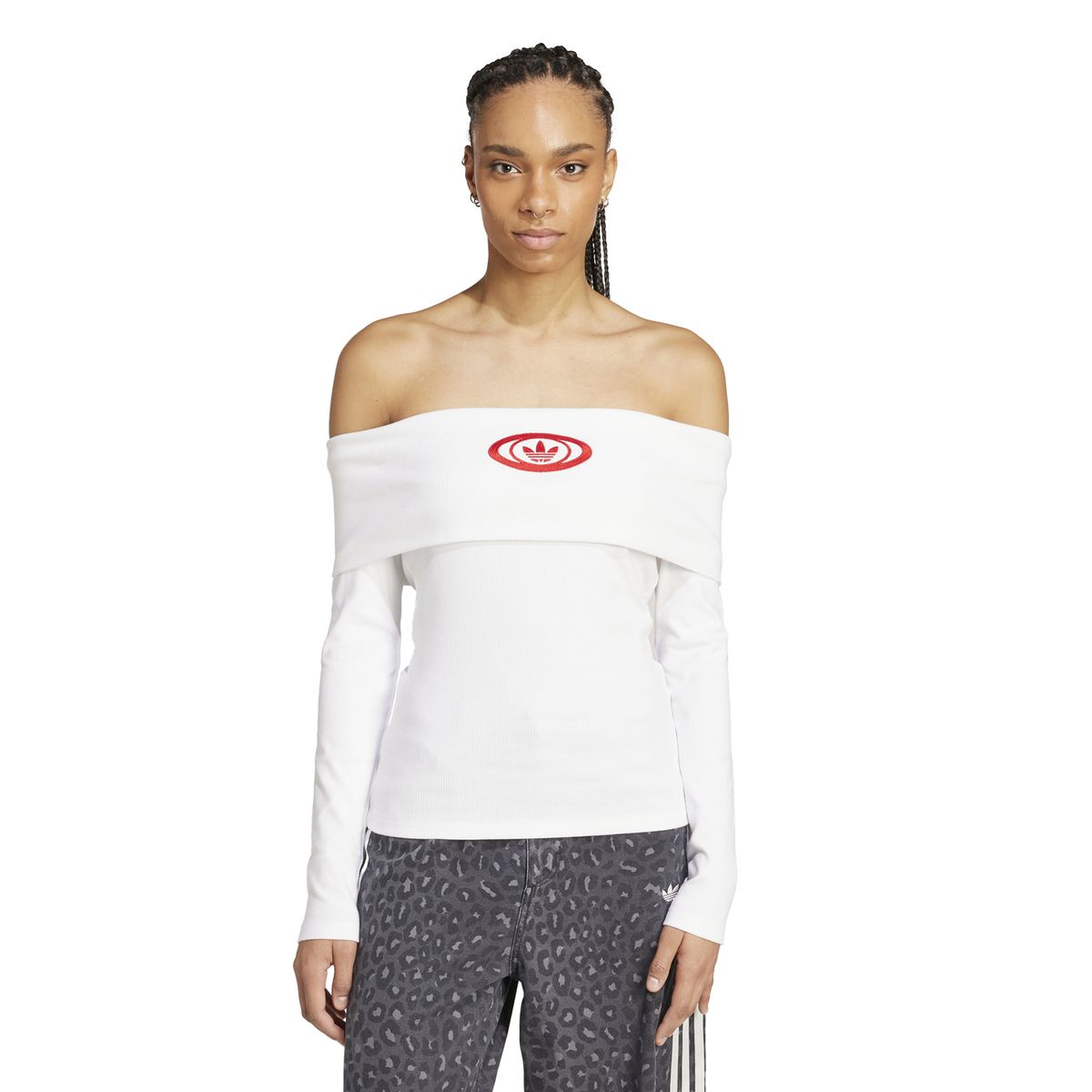 ADIDAS ORIGINALS - Polera Off Shoulder Mujer Adidas Originals
