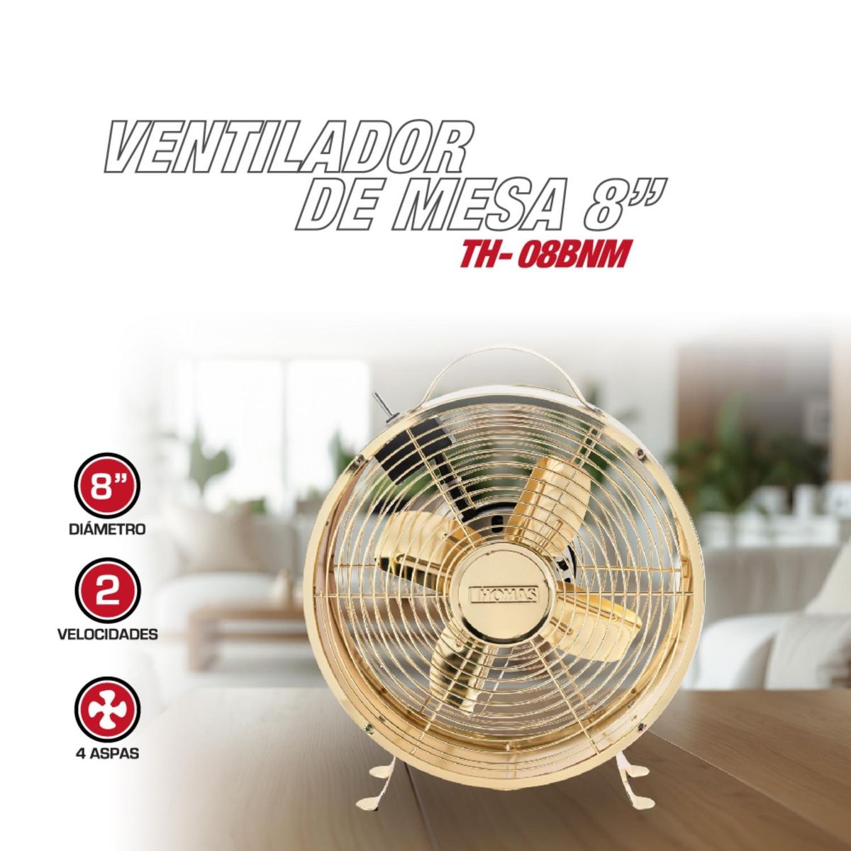 THOMAS - Ventilador de Mesa TH-08DM Thomas