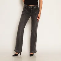 Jeans Flare Tiro Alto Mujer