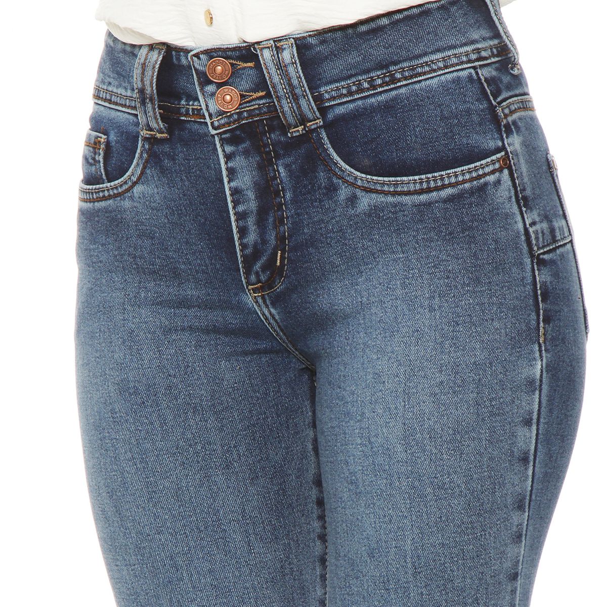 WADOS - Jeans Flare Tiro Alto Algodón Mujer Wados
