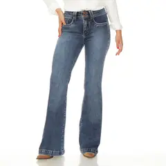 WADOS - Jeans Flare Tiro Alto Algodón Mujer