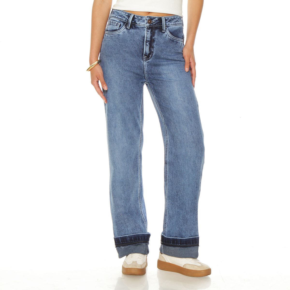 WADOS - Jeans Straight Tiro Alto Mujer Wados
