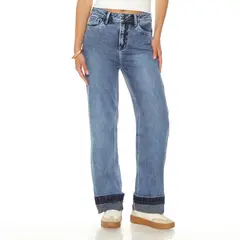 WADOS - Jeans Straight Tiro Alto Mujer