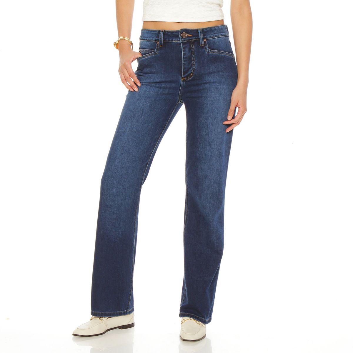WADOS - Jeans Straight Tiro Alto Mujer Wados