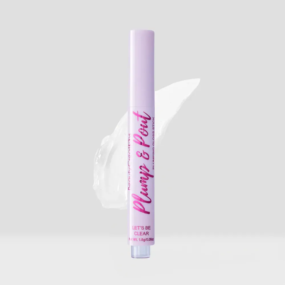 Beauty Creations Plump & Pout Gloss Stick Let'S Be Clear, foto 2