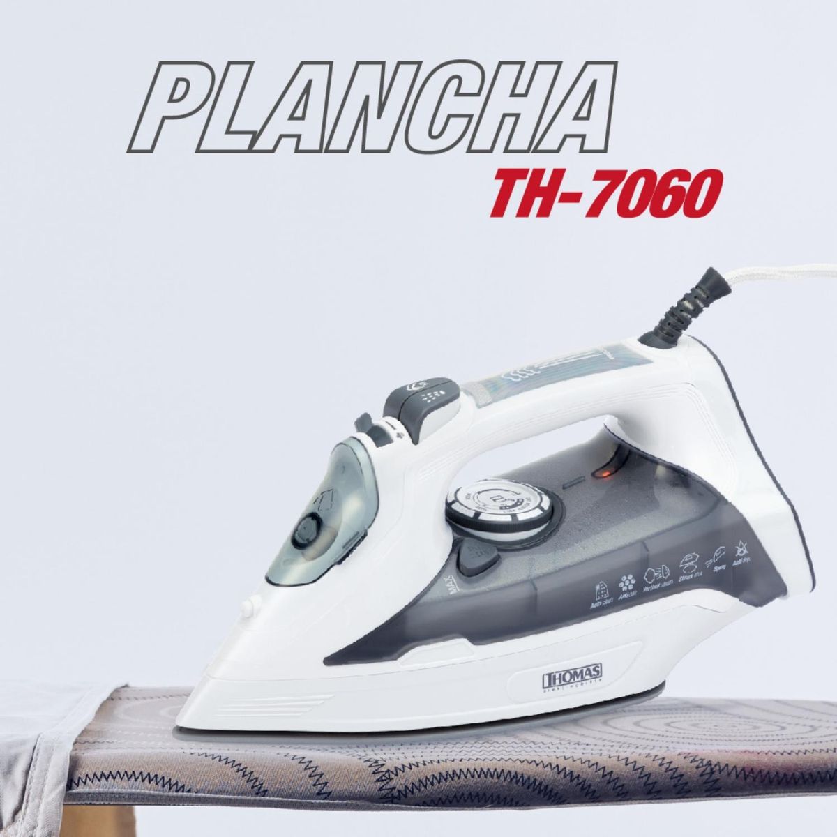 Plancha de Vapor Vertical TH-70 2200W THOMAS, marca THOMAS - Foto 2
