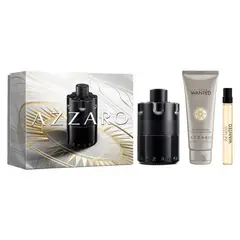 AZZARO - Set Perfume The Most Wanted Eau De Parfum Para Hombre 100 Ml + Shower Gel 75 Ml + Travel Spray 10 Ml
