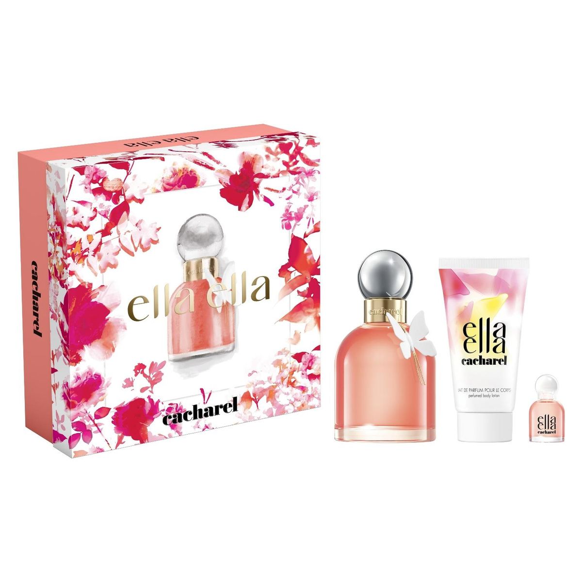 CACHAREL - Set Perfume Cacharel Ella Ella Eau De Parfum Para Mujer 100 ml + Body Lotion 50 Ml + Miniatura 5 ml