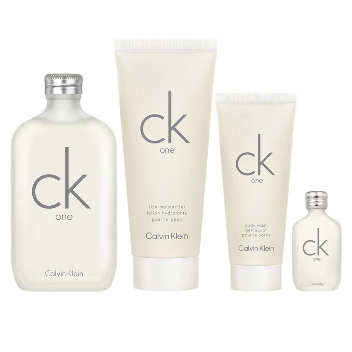CALVIN KLEIN - Perfume Ck One Unisex 200 Ml + Edt 15 Ml + Loción Corporal 200 Ml + Gel De Ducha 100 Ml