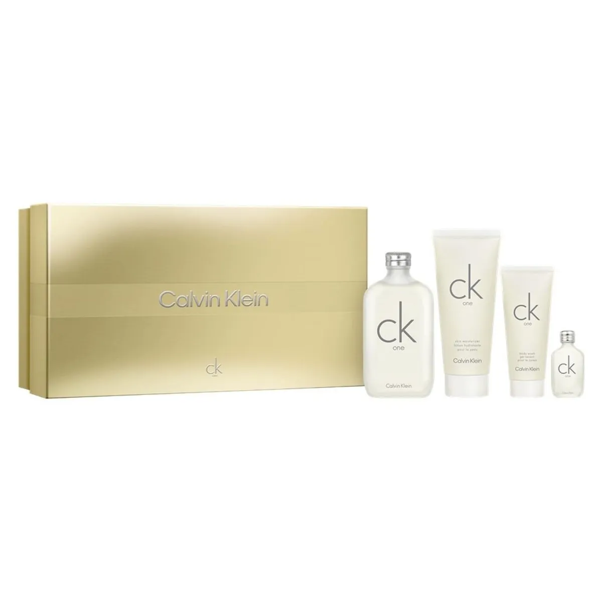 CALVIN KLEIN - Perfume Ck One Unisex 200 Ml + Edt 15 Ml + Loción Corporal 200 Ml + Gel De Ducha 100 Ml
