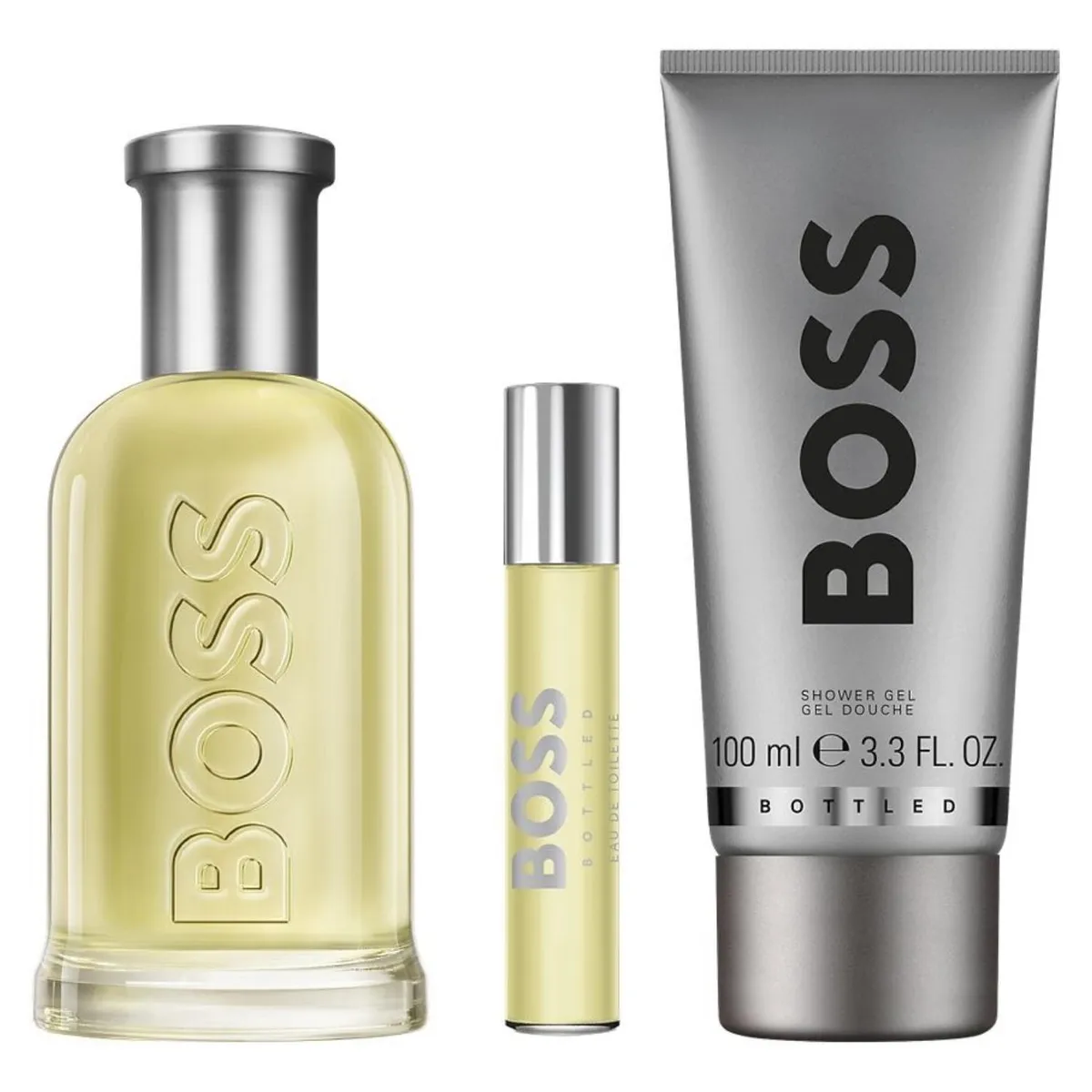 HUGO BOSS - Set BOSS Bottled Eau De Toilette para Hombre 100 Ml + Pen Spray 10 ml +  Shower Gel 100 ML
