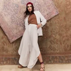 BASEMENT - Pantalón Balloon Tiro Medio Mujer