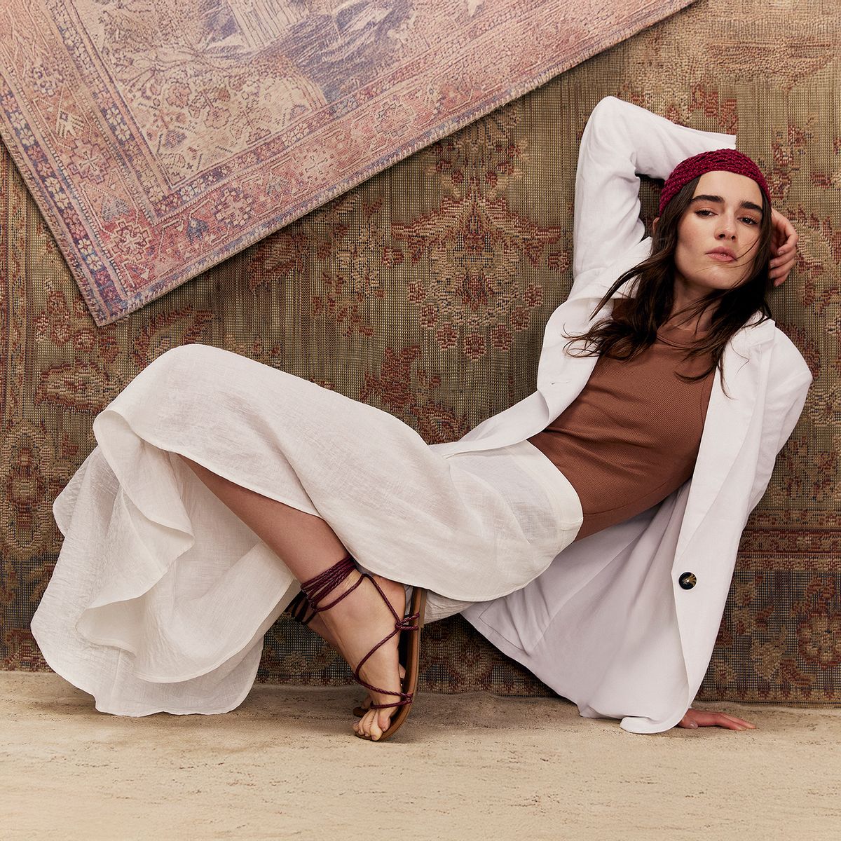 BASEMENT - Pantalón Balloon Tiro Medio Mujer Basement