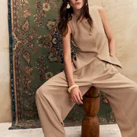 Pantalón Balloon Tiro Medio Mujer