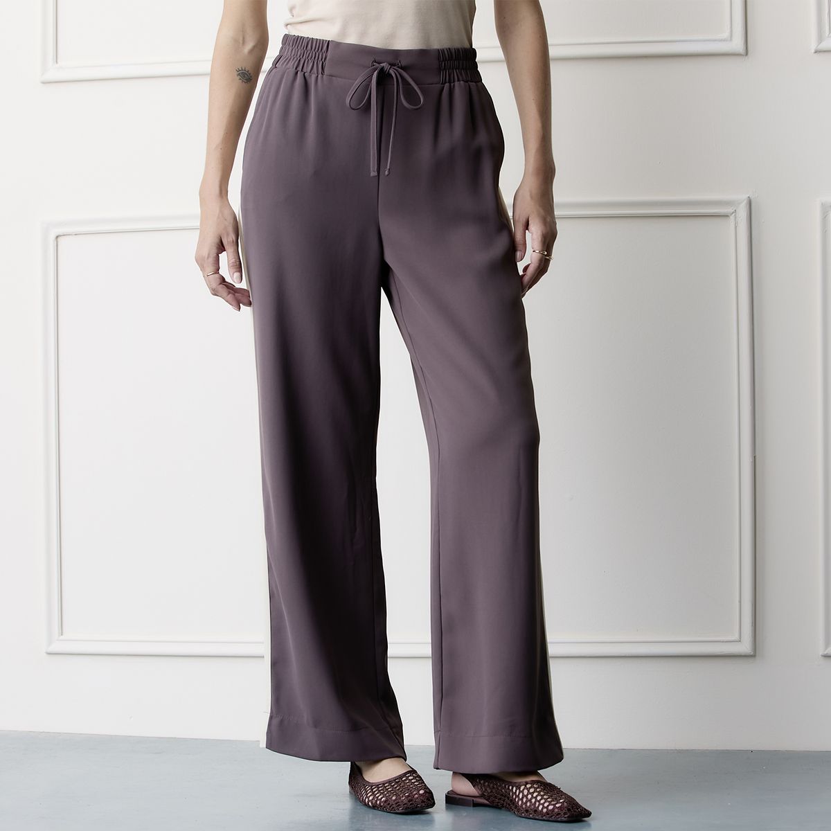 BASEMENT - Pantalón Balloon Tiro Medio Mujer Basement