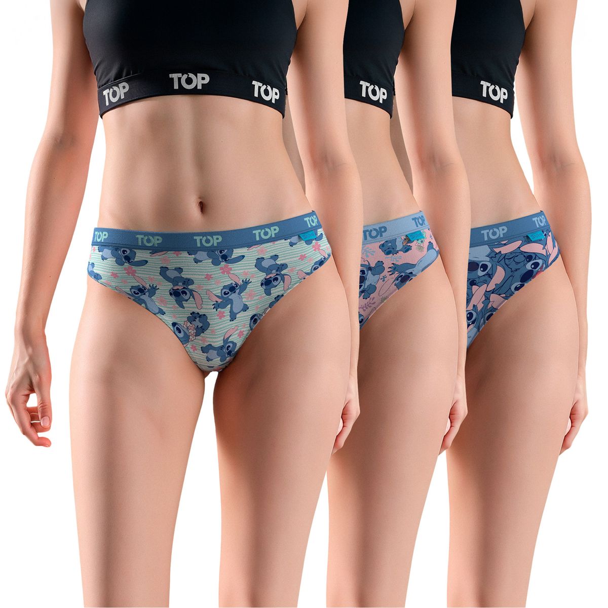 TOP - Pack de 3 Bikinis Algodón Mujer Top
