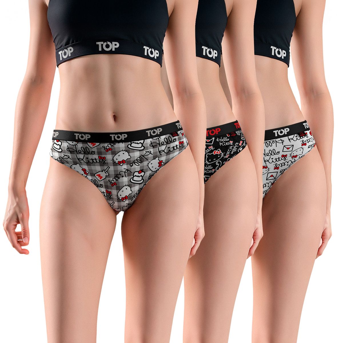 TOP - Pack de 3 Bikinis Algodón Mujer Top