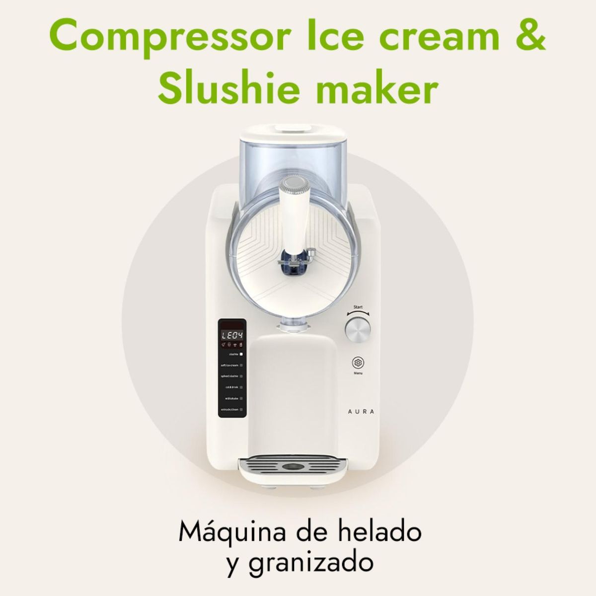 AURA - Máquina De Helado Y Granizado Aura
