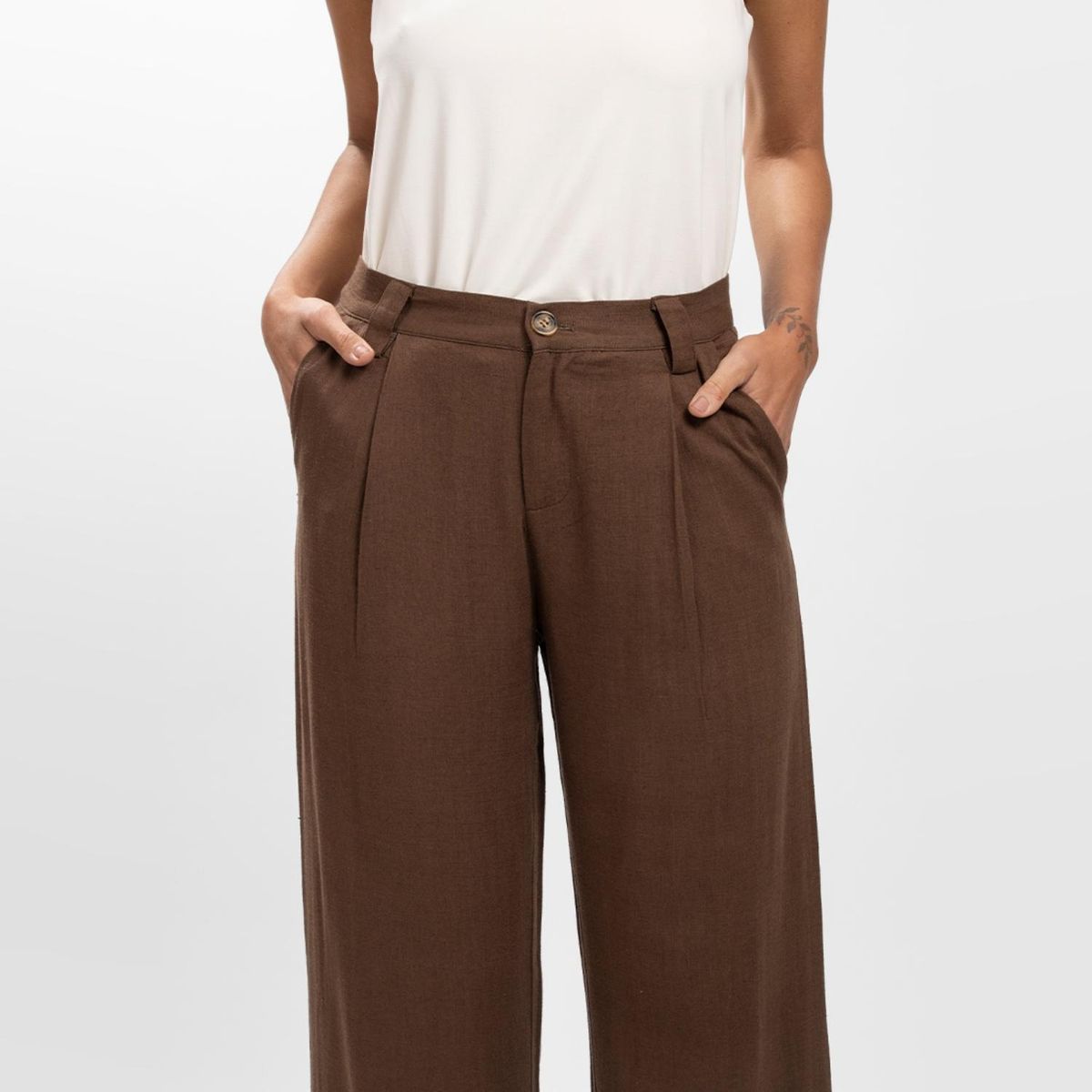 LOLITA LPK - Pantalón Wide Leg Tiro Medio Mujer Lolita Lpk