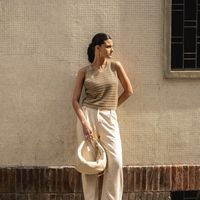 Pantalón Wide Leg Tiro Medio Mujer