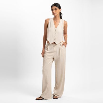 Imagen 2 del producto Pantalón Wide Leg Tiro Medio Mujer