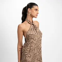 LOLITA POCKET - Vestido Largo Beige Mujer