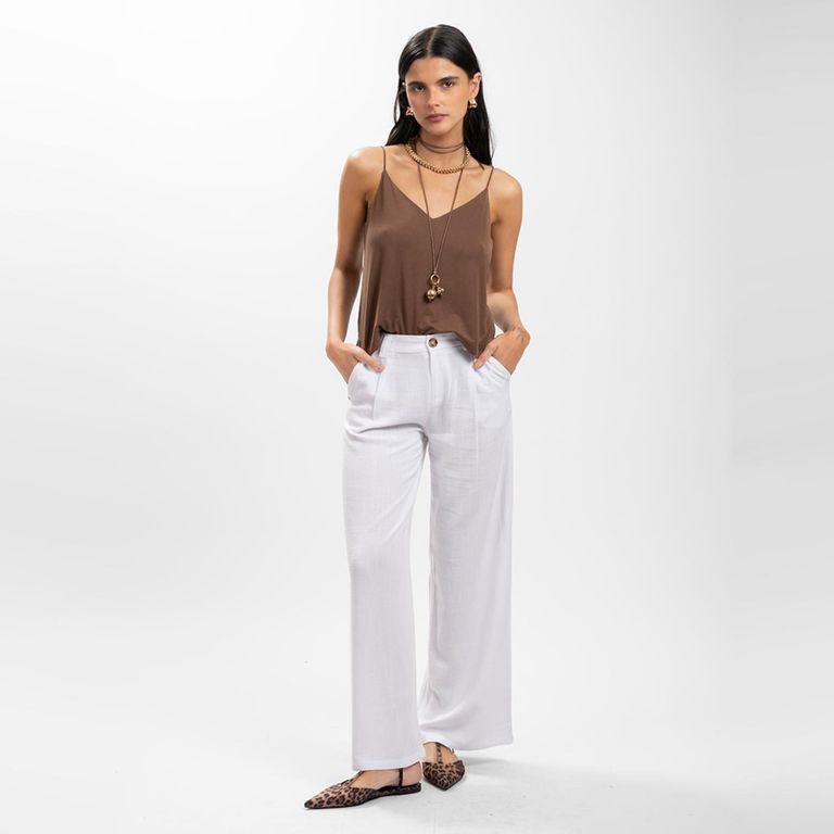 LOLITA LPK Pantalón Julieta Blanco Mujer