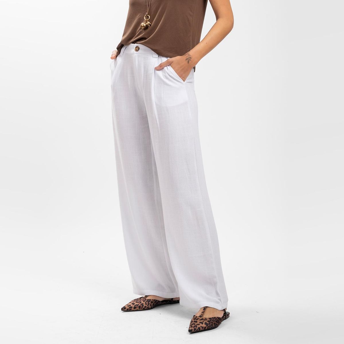 LOLITA LPK - Pantalón Wide Leg Tiro Medio Mujer Lolita Lpk