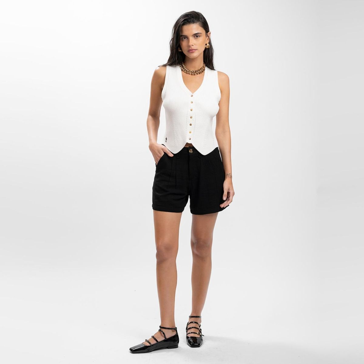 LOLITA LPK - Short Wide Leg Tiro Medio Mujer Lolita Lpk