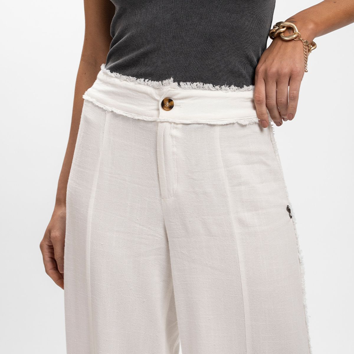 LOLITA LPK - Pantalón Wide Leg Tiro Medio Mujer Lolita Lpk