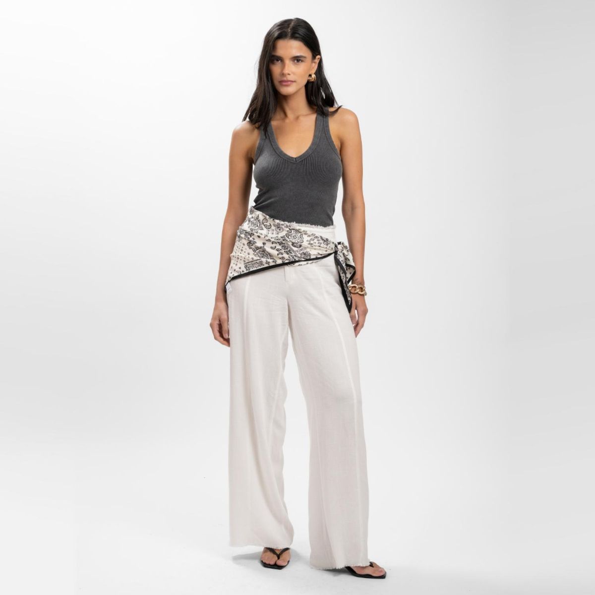 LOLITA LPK - Pantalón Wide Leg Tiro Medio Mujer Lolita Lpk